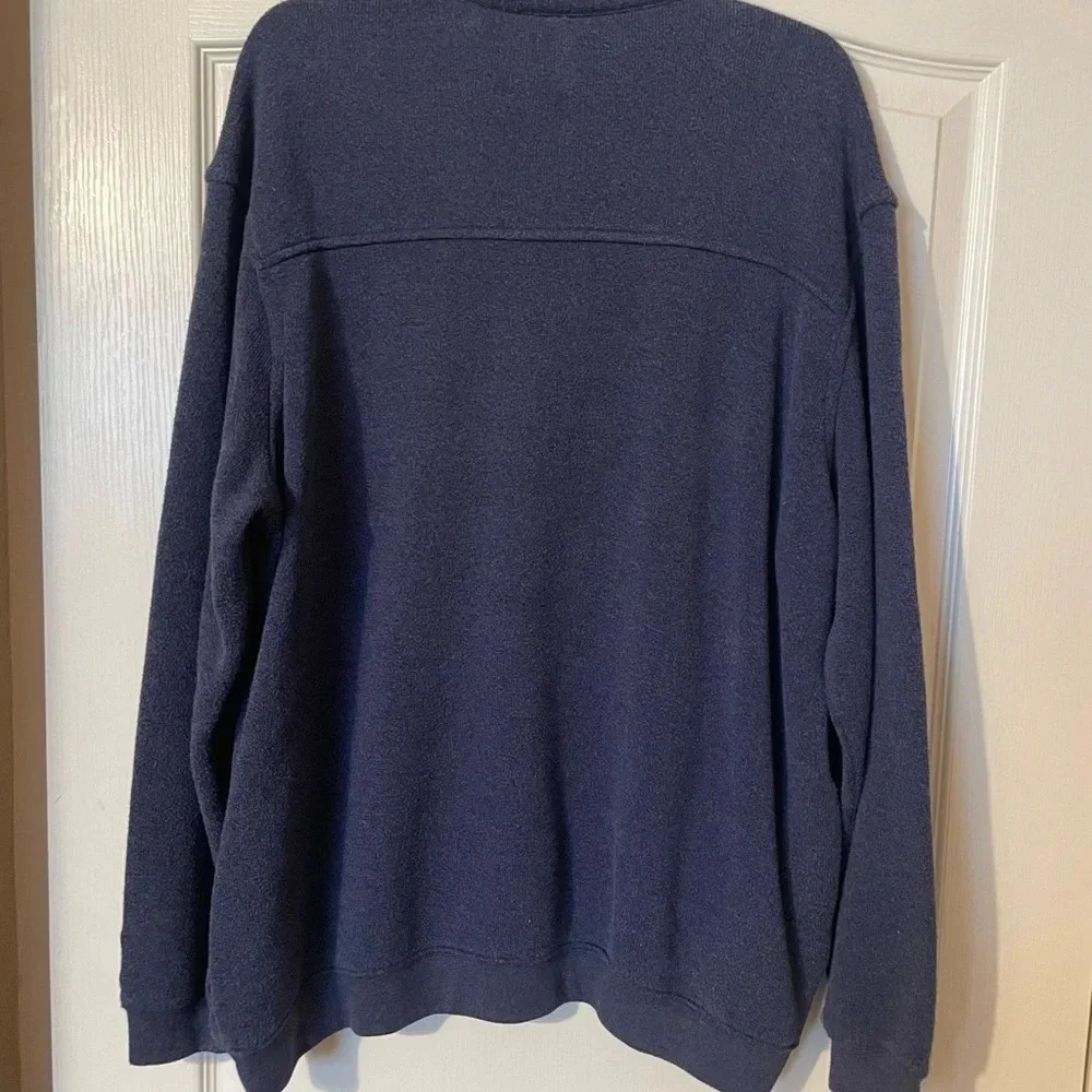 PGA TOUR Men’s Mock Neck 1/4 Zip Pullover Pockets Size XL Blue